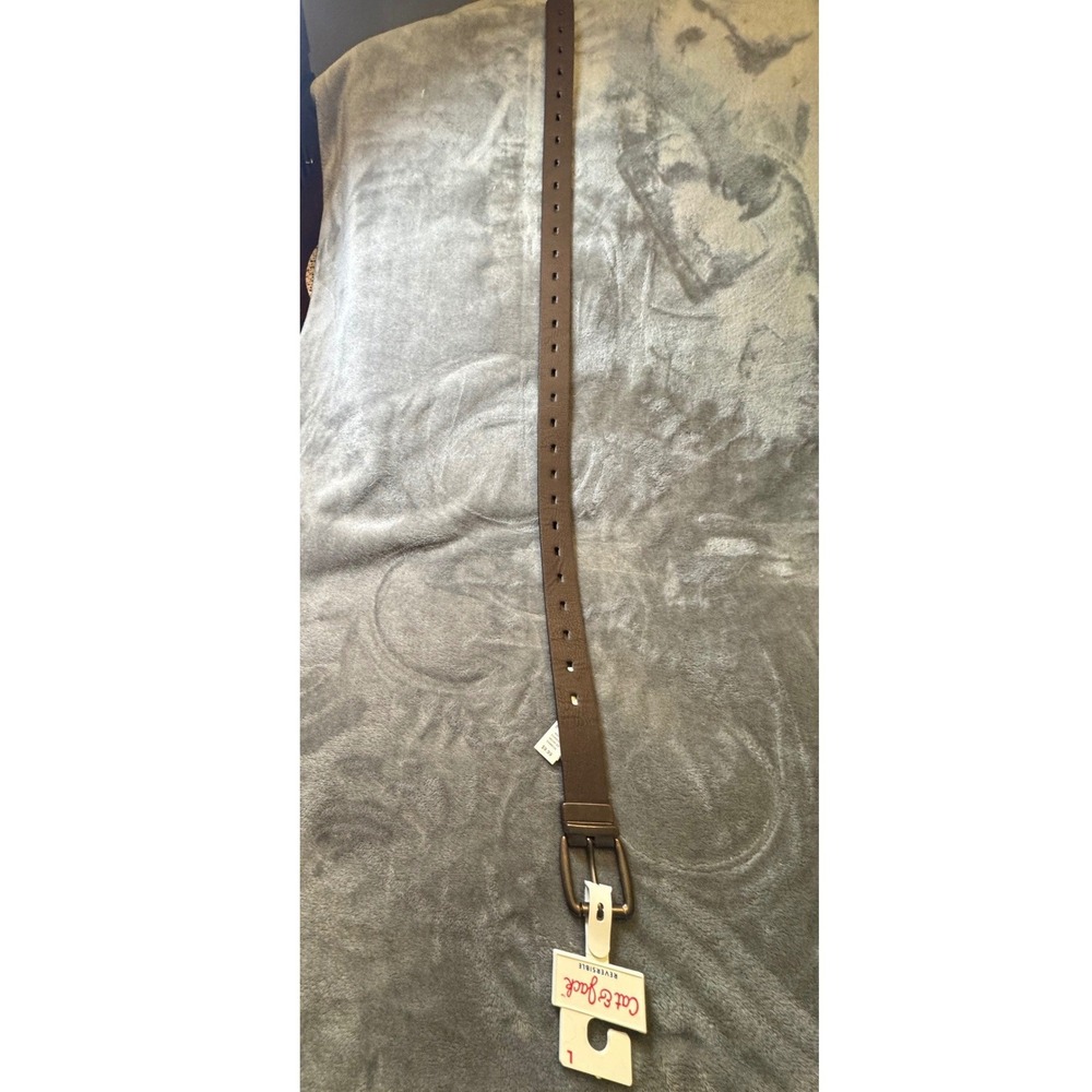 Cat & Jack Kids Reversible Belt Black Brown Gunmetal Buckle Size Large NWT - Picture 4 of 9